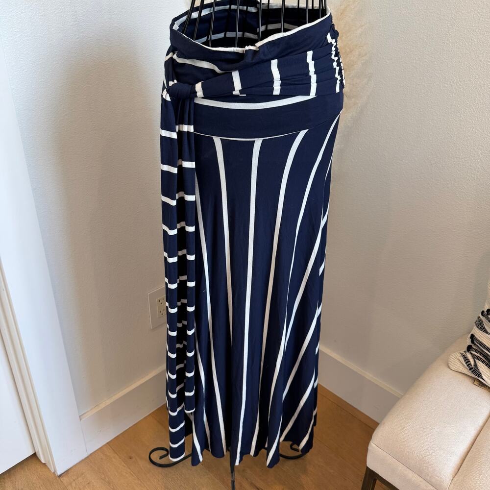 Elan Navy Stripe Convertible Dress/ Skirt- Multi Way NWT Small - Picture 4 of 8